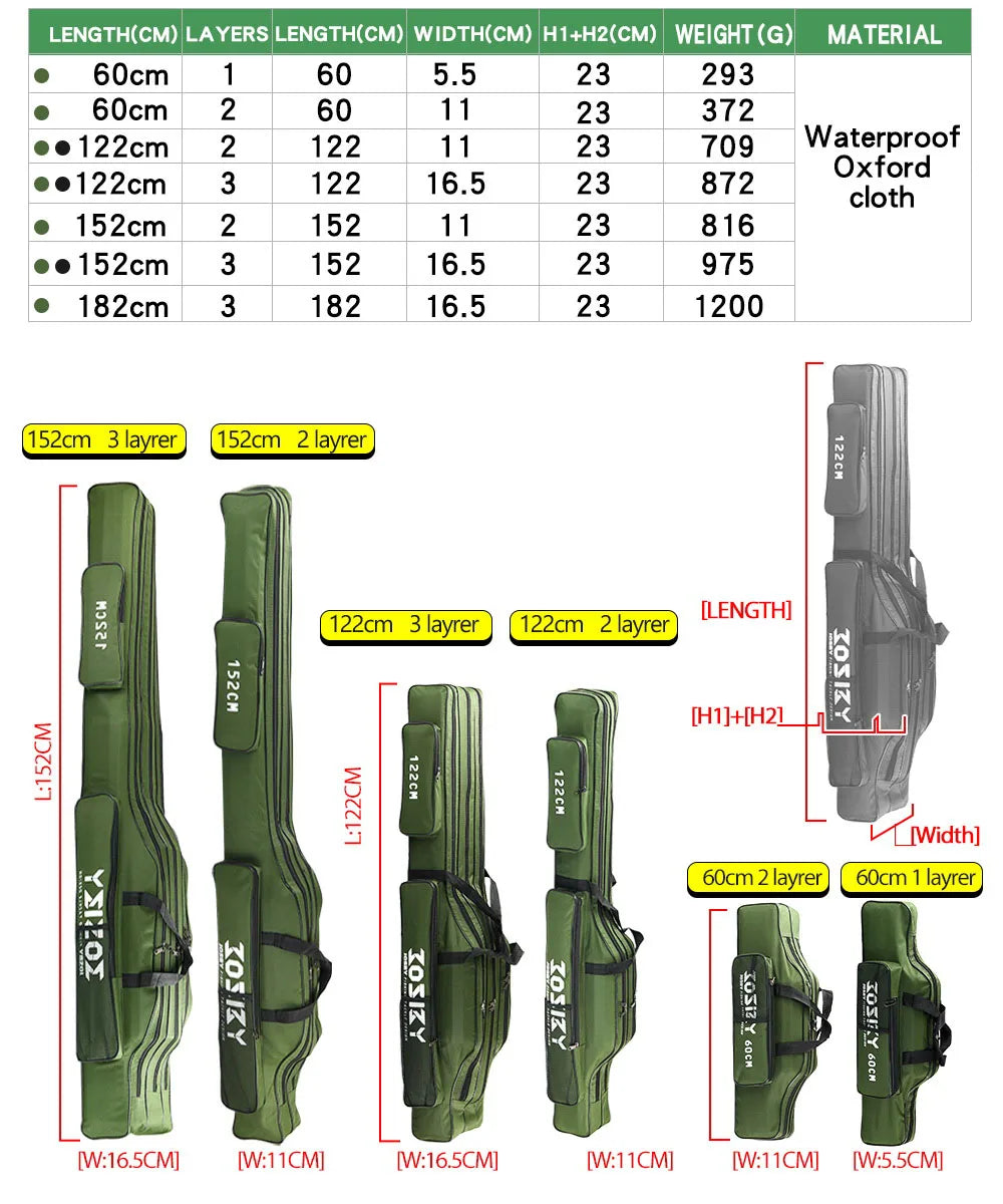 Portable Foldable Fishing Rod Storage Bag