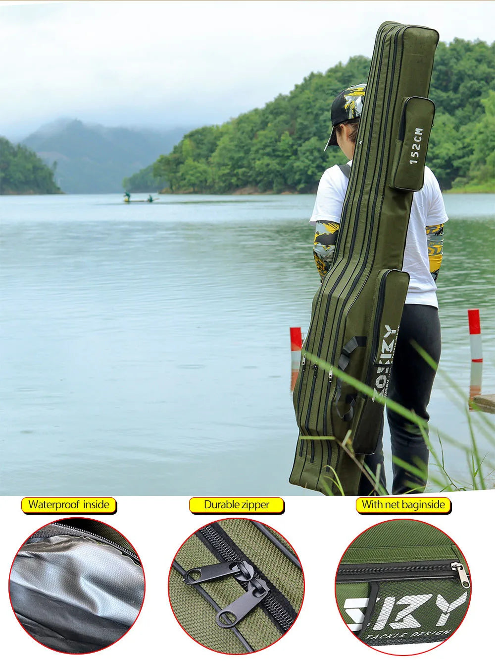 Portable Foldable Fishing Rod Storage Bag