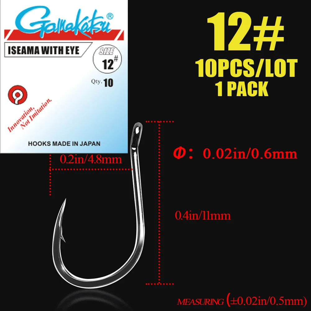 Gamakatsu Iseama High Carbon Fishing Hooks (10pcs)