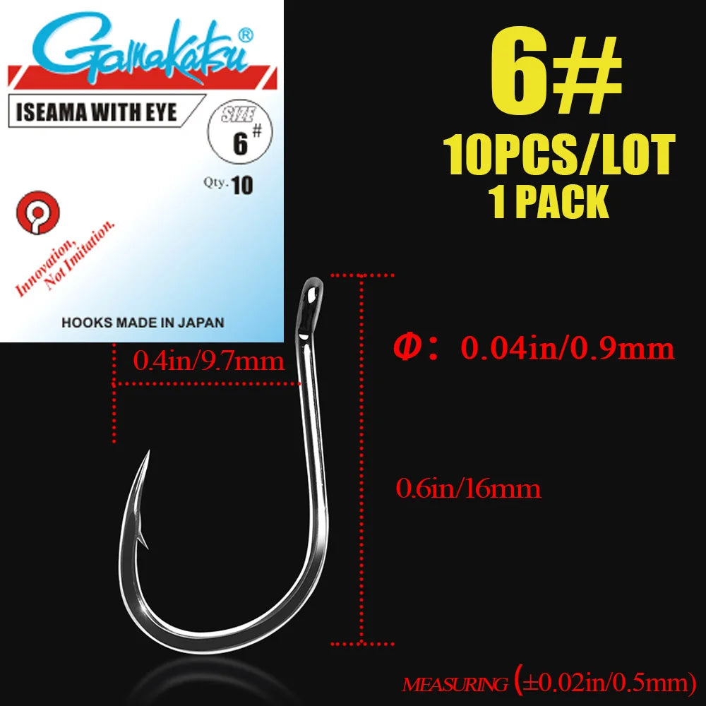 Gamakatsu Iseama High Carbon Fishing Hooks (10pcs)