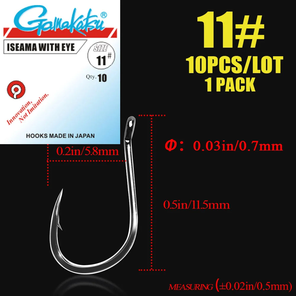 Gamakatsu Iseama High Carbon Fishing Hooks (10pcs)