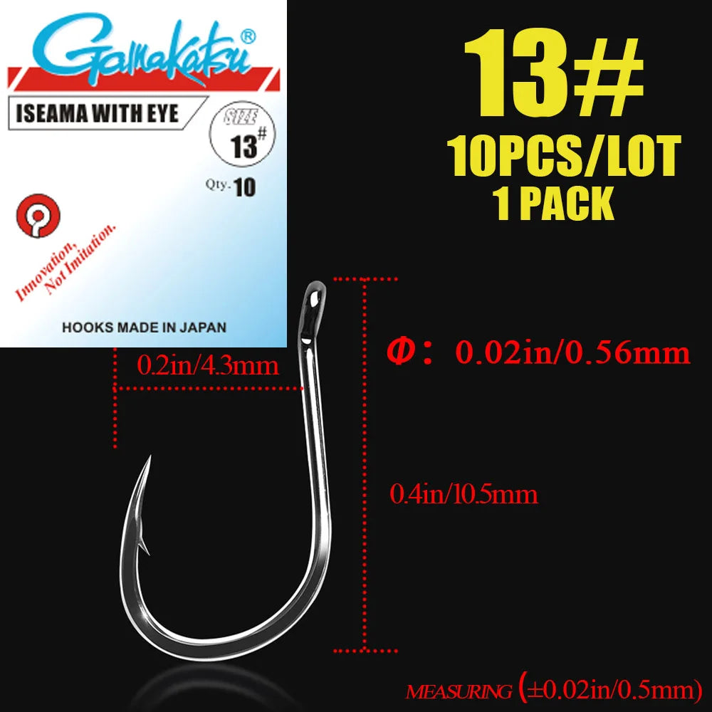 Gamakatsu Iseama High Carbon Fishing Hooks (10pcs)