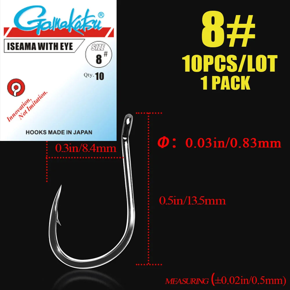 Gamakatsu Iseama High Carbon Fishing Hooks (10pcs)