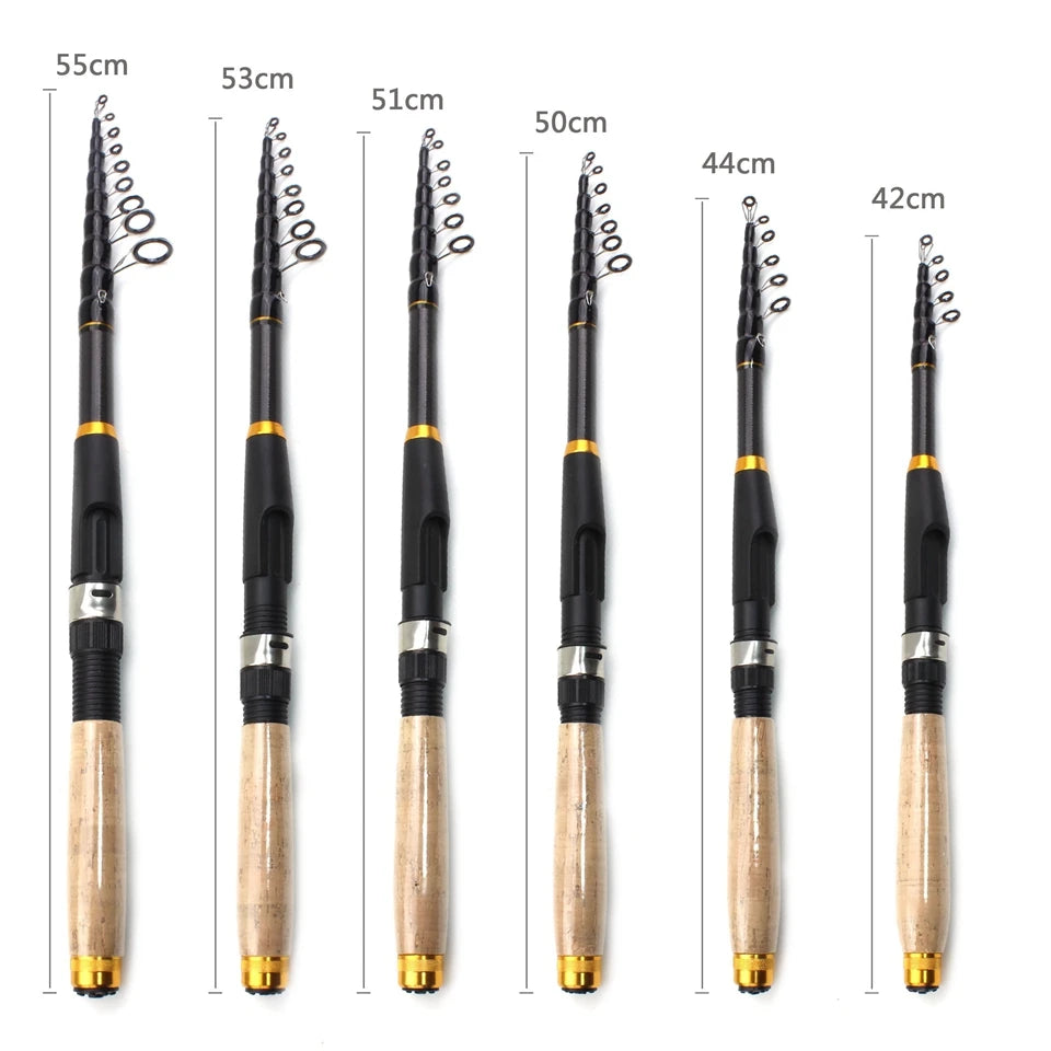 Telescopic Travel Spinning Fishing Rod – 1.8m–3.6m Portable Sea Pole