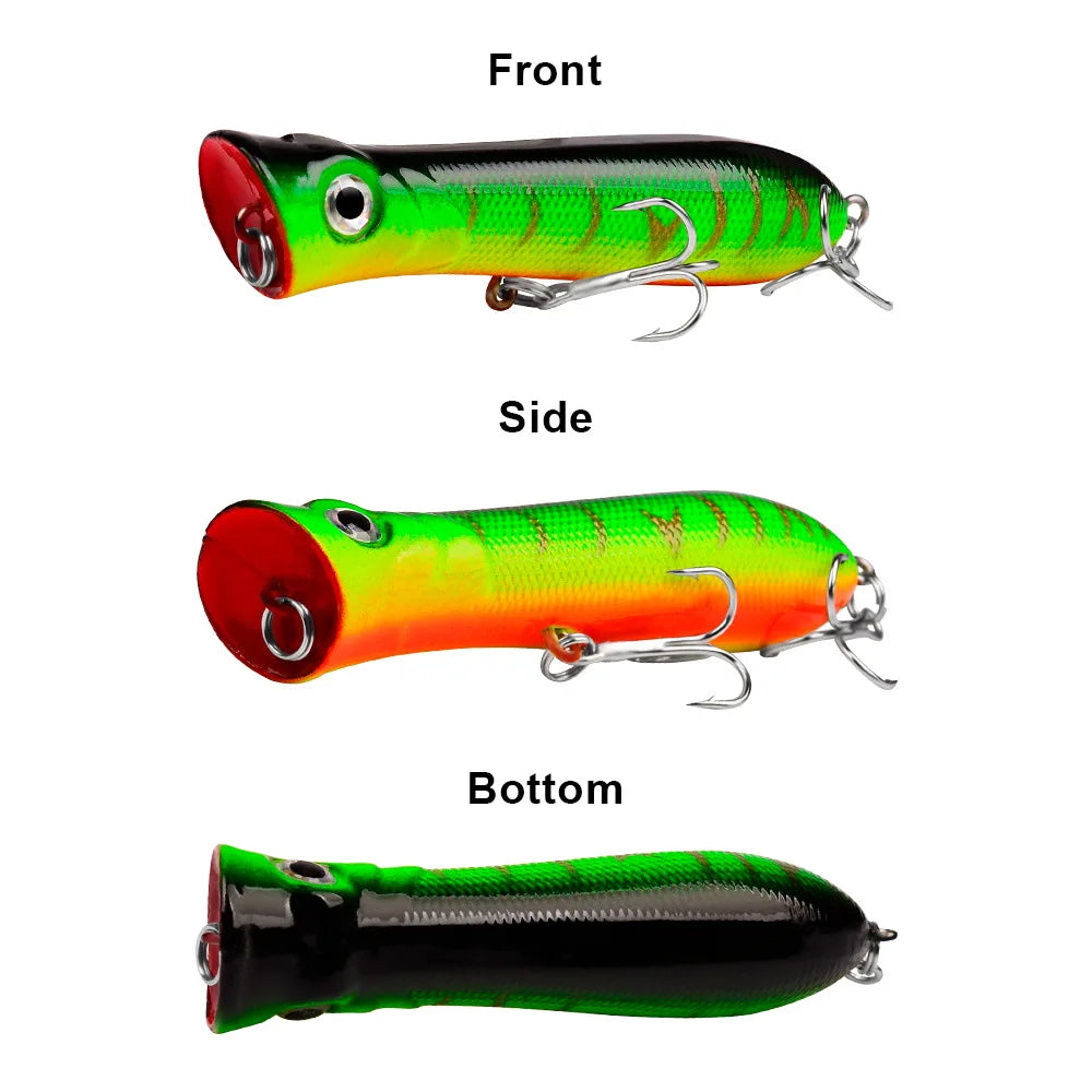 Topwater Popper Floating Hard Bait 8cm 12g