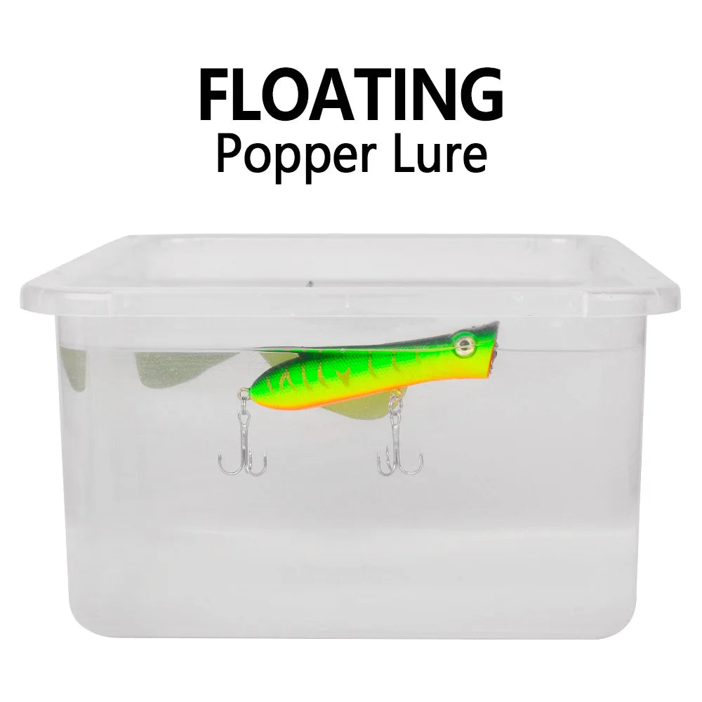 Topwater Popper Floating Hard Bait 8cm 12g