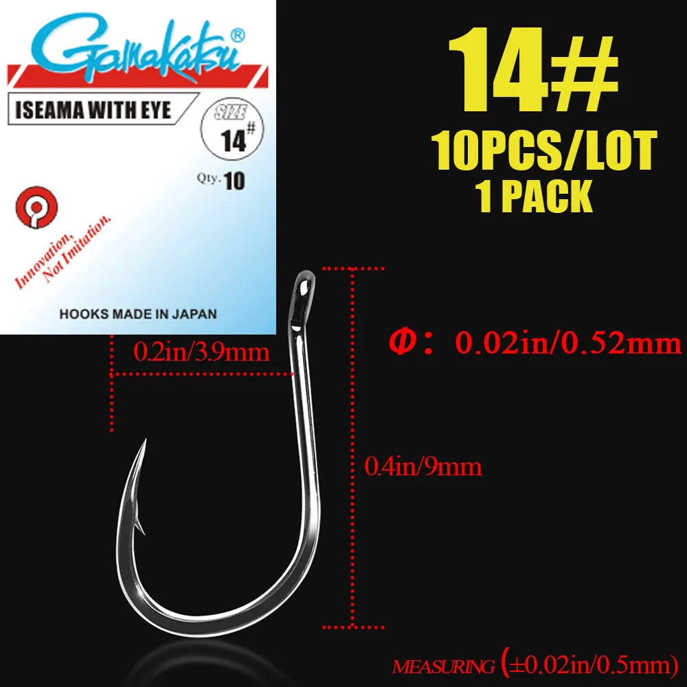 Gamakatsu Iseama High Carbon Fishing Hooks (10pcs)