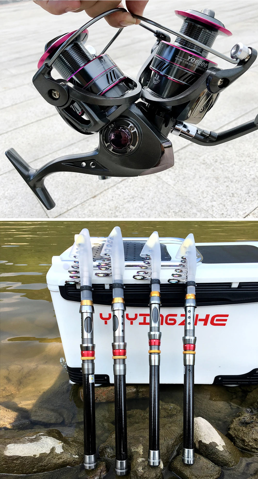Carbon Fiber Telescopic Fishing Rod & Reel Combo