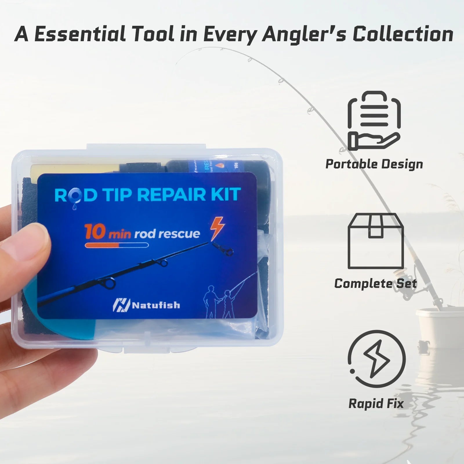 Fishing Rod Tips Repair Kit – 10pcs Replacement Guides
