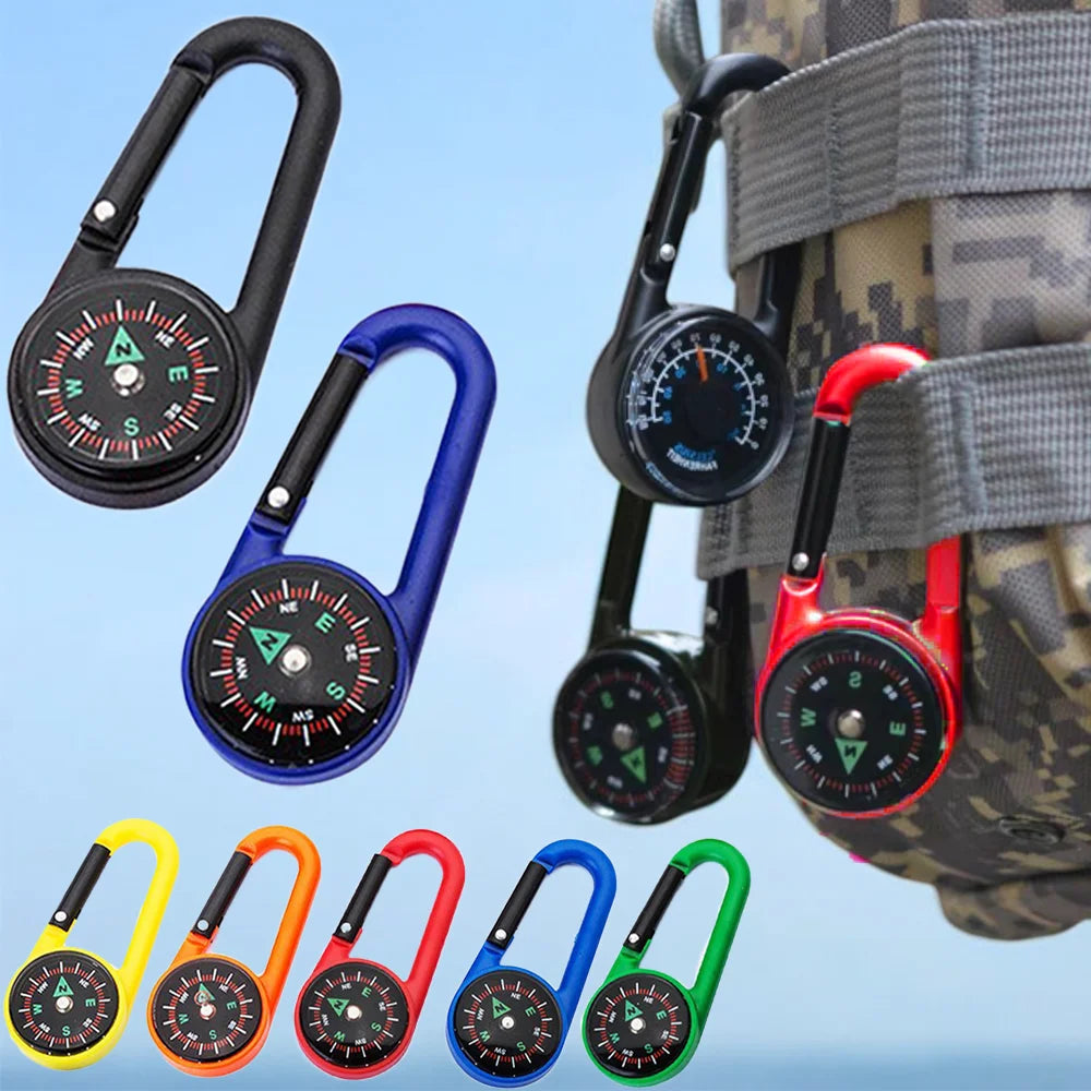 Mini Compass Carabiner Keychain