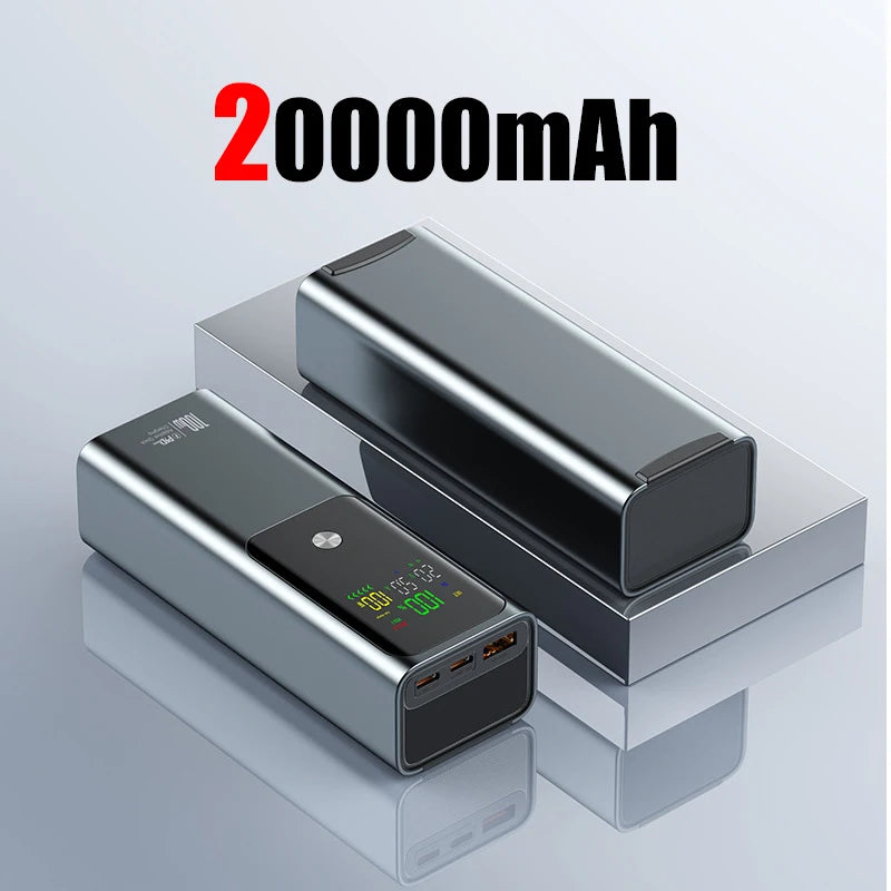 50000mAh Color Screen Power Bank – PD 100W Bidirectional Fast Charging