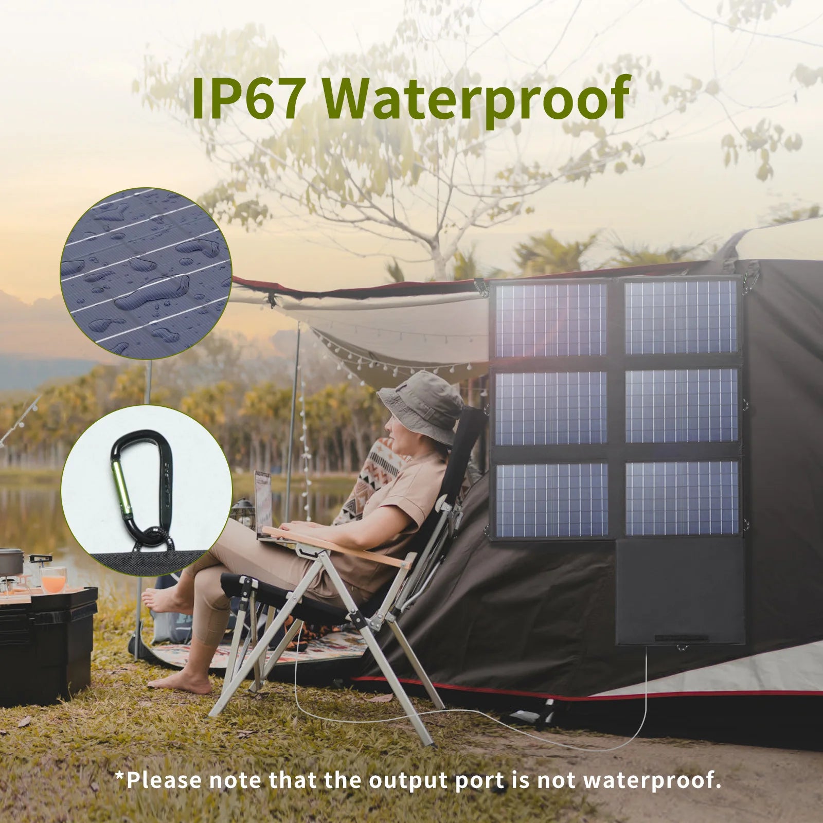 ALLPOWERS 60W Foldable Solar Panel Charger – DC & USB