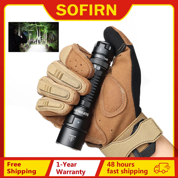 Sofirn SK1 SFT25R LED Tactical Flashlight 1300LM