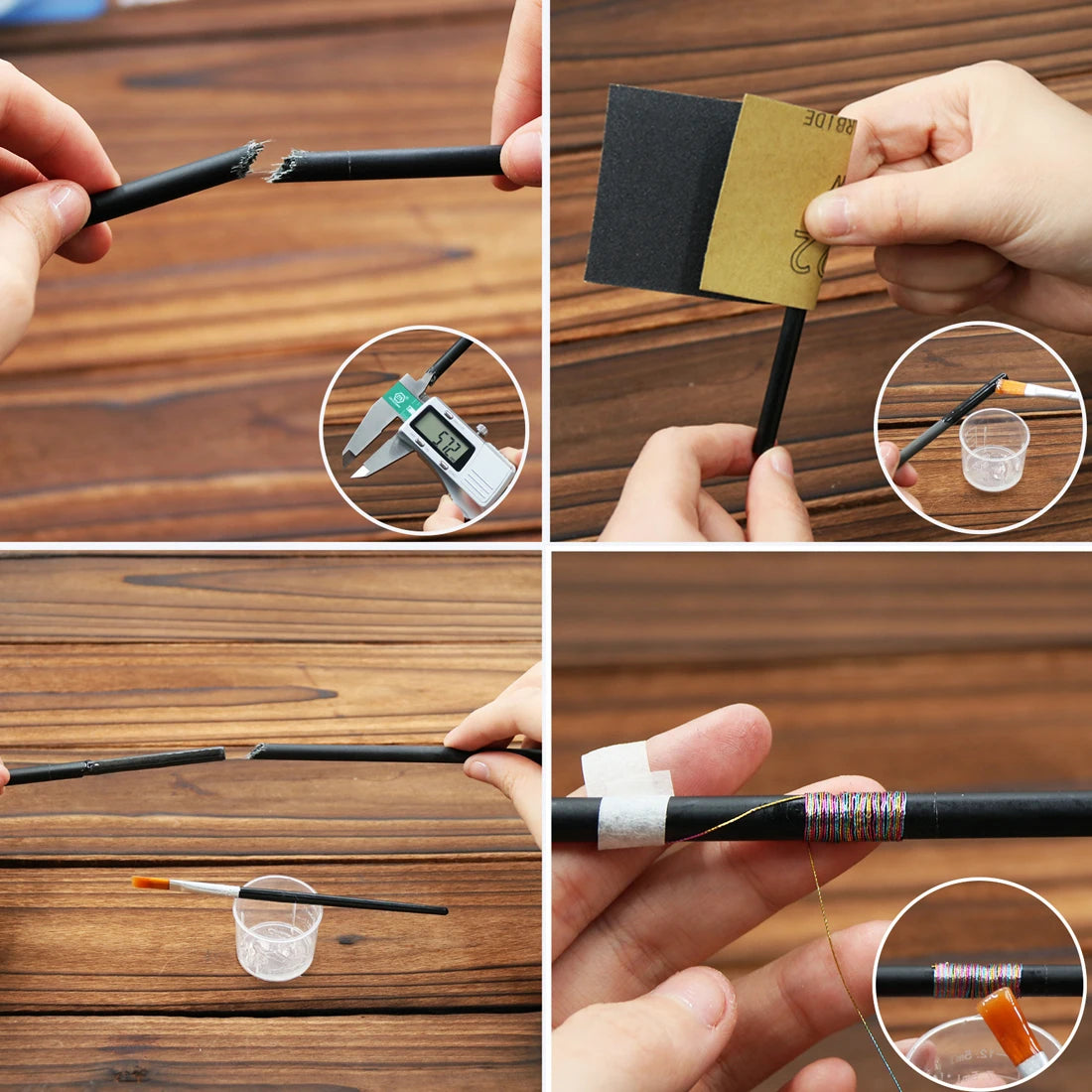 Fishing Rod Repair Kit with Epoxy & Carbon Fiber Sticks
