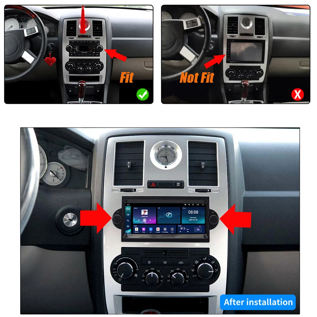 Android 13 Car Stereo GPS – 2+32GB for Dodge Ram 1500/2500/3500 with CarPlay & Android Auto