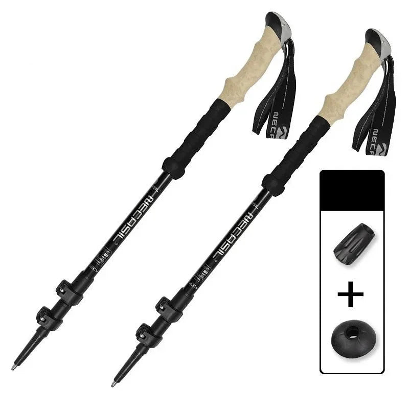 2PCS Trekking Poles – Ultralight Adjustable Hiking Sticks with Quick Lock