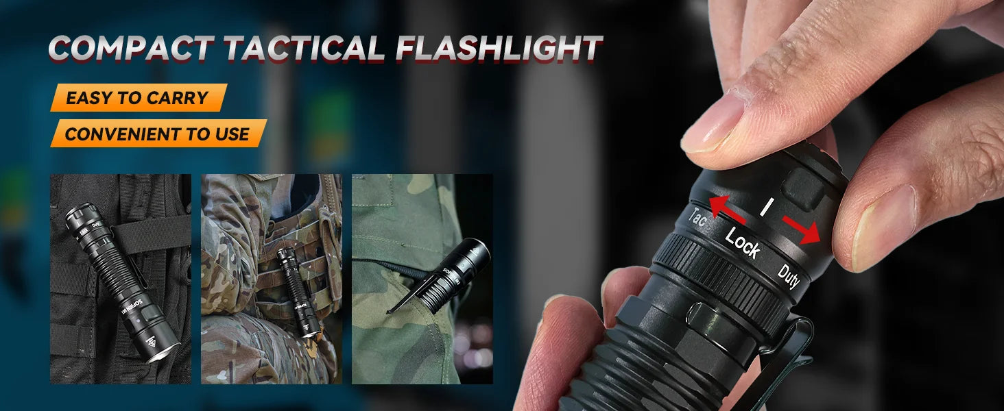 Sofirn SK1 SFT25R LED Tactical Flashlight 1300LM