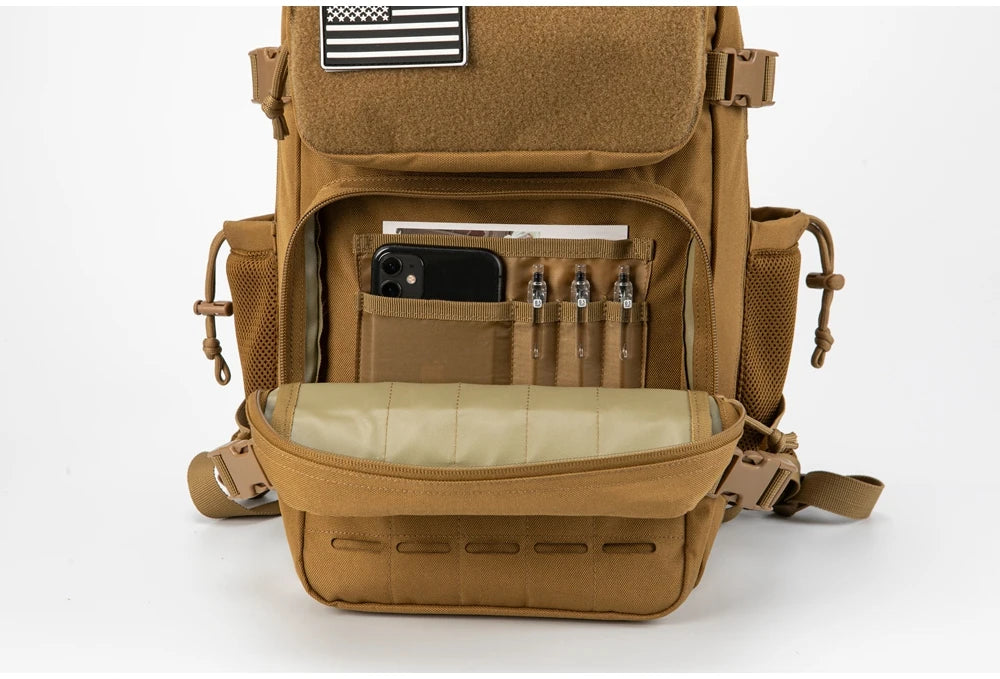 25L Tactical MOLLE Backpack with Bottle Holder
