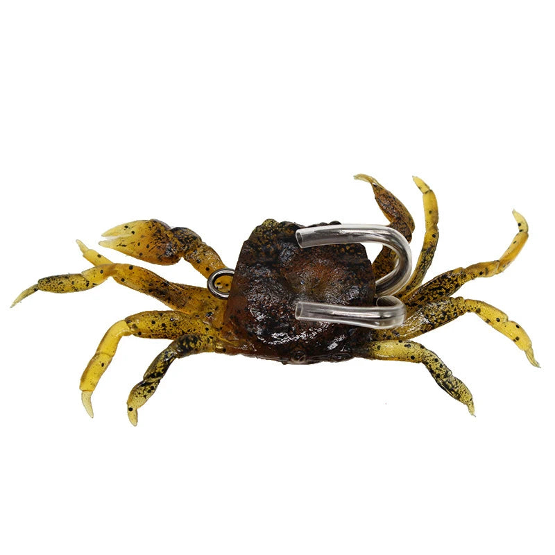 3D Soft Crab Fishing Bait 10cm 34g with Hook