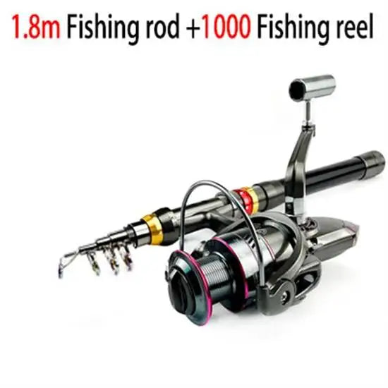 Carbon Fiber Telescopic Fishing Rod & Reel Combo