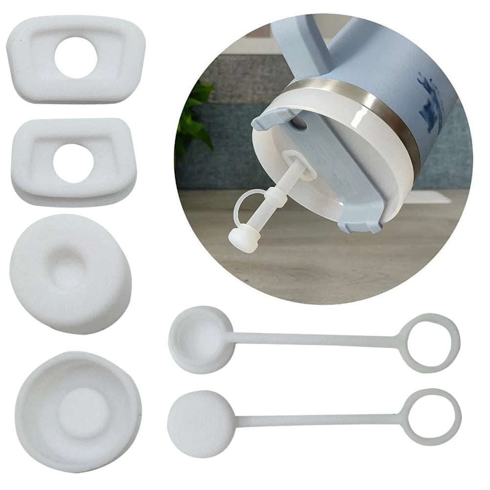 6PC Silicone Spill-Proof Straw Stopper Set for Stanley Cups