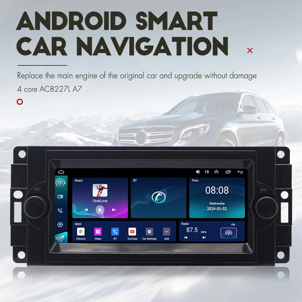 Android 13 Car Stereo GPS – 2+32GB for Dodge Ram 1500/2500/3500 with CarPlay & Android Auto