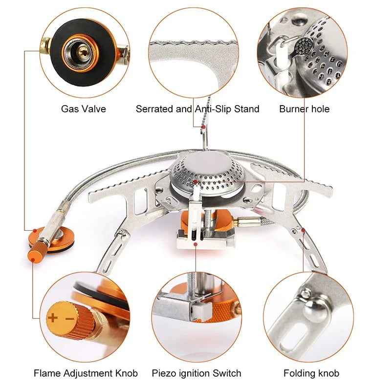 Camping Gas Stove – Portable Folding 3500W Outdoor Backpacking Stove