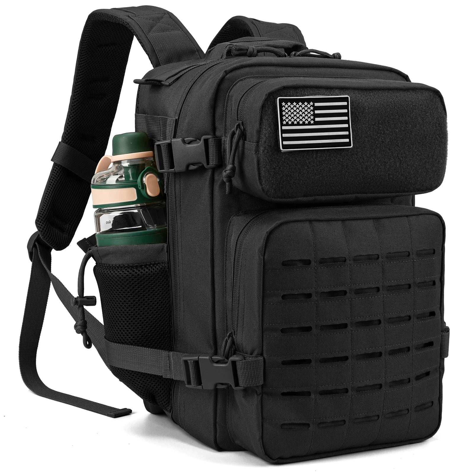 25L Tactical MOLLE Backpack with Bottle Holder