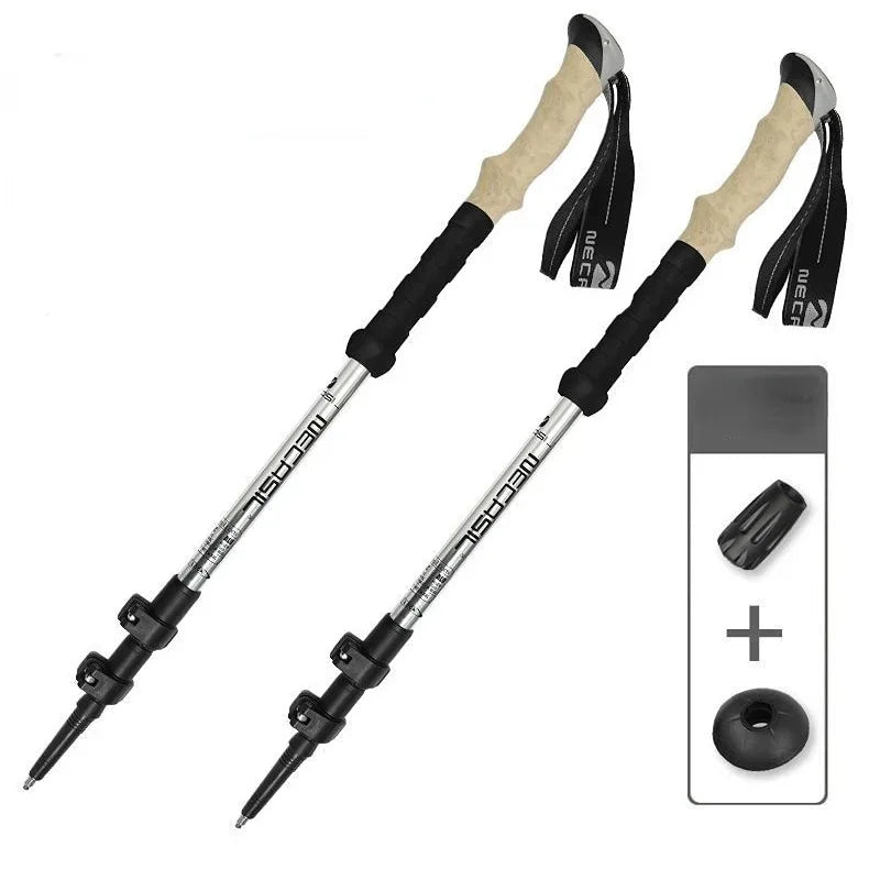 2PCS Trekking Poles – Ultralight Adjustable Hiking Sticks with Quick Lock