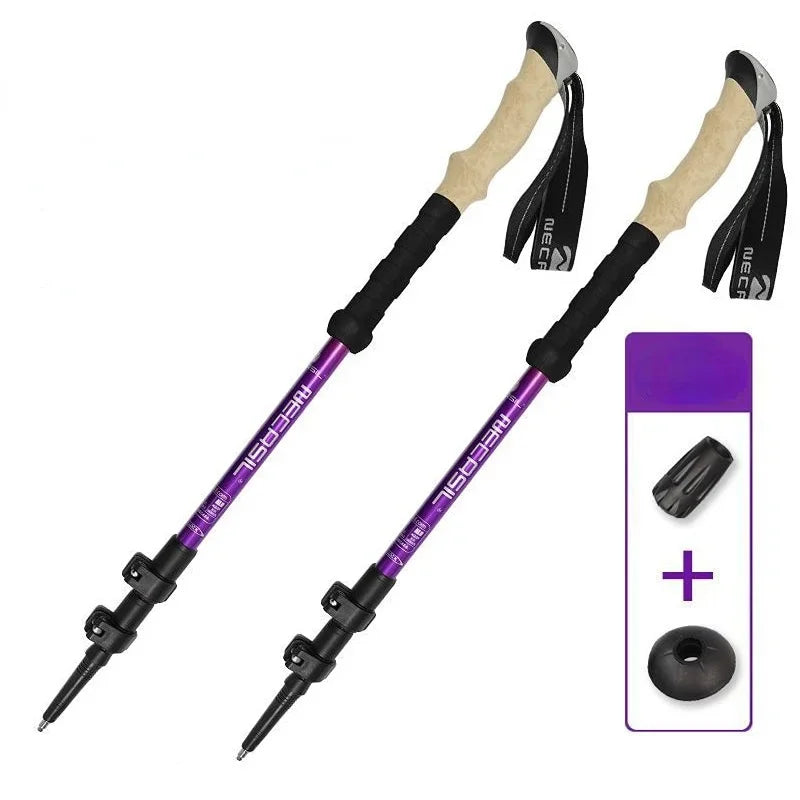 2PCS Trekking Poles – Ultralight Adjustable Hiking Sticks with Quick Lock