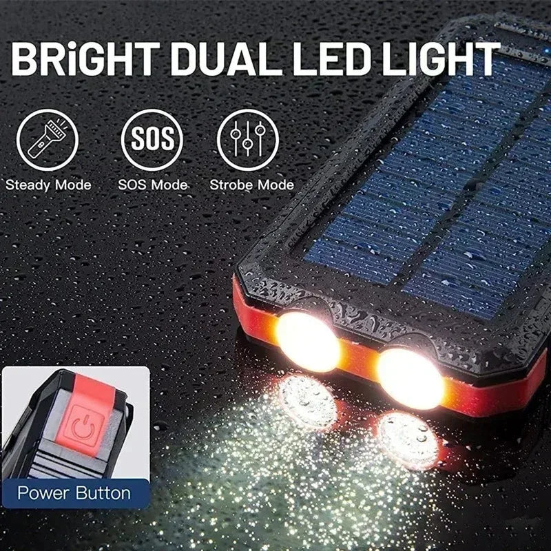 100000mAh Solar Power Bank Fast Charging Waterproof