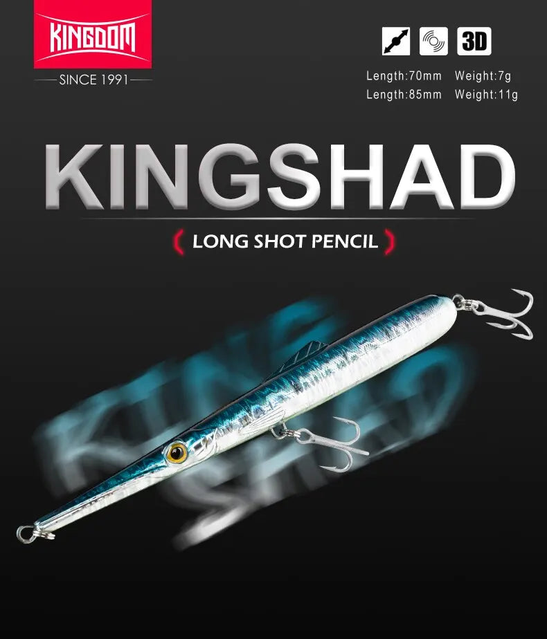 ingdom Fishing Lure – Sinking & Floating Pencil Hard Bait