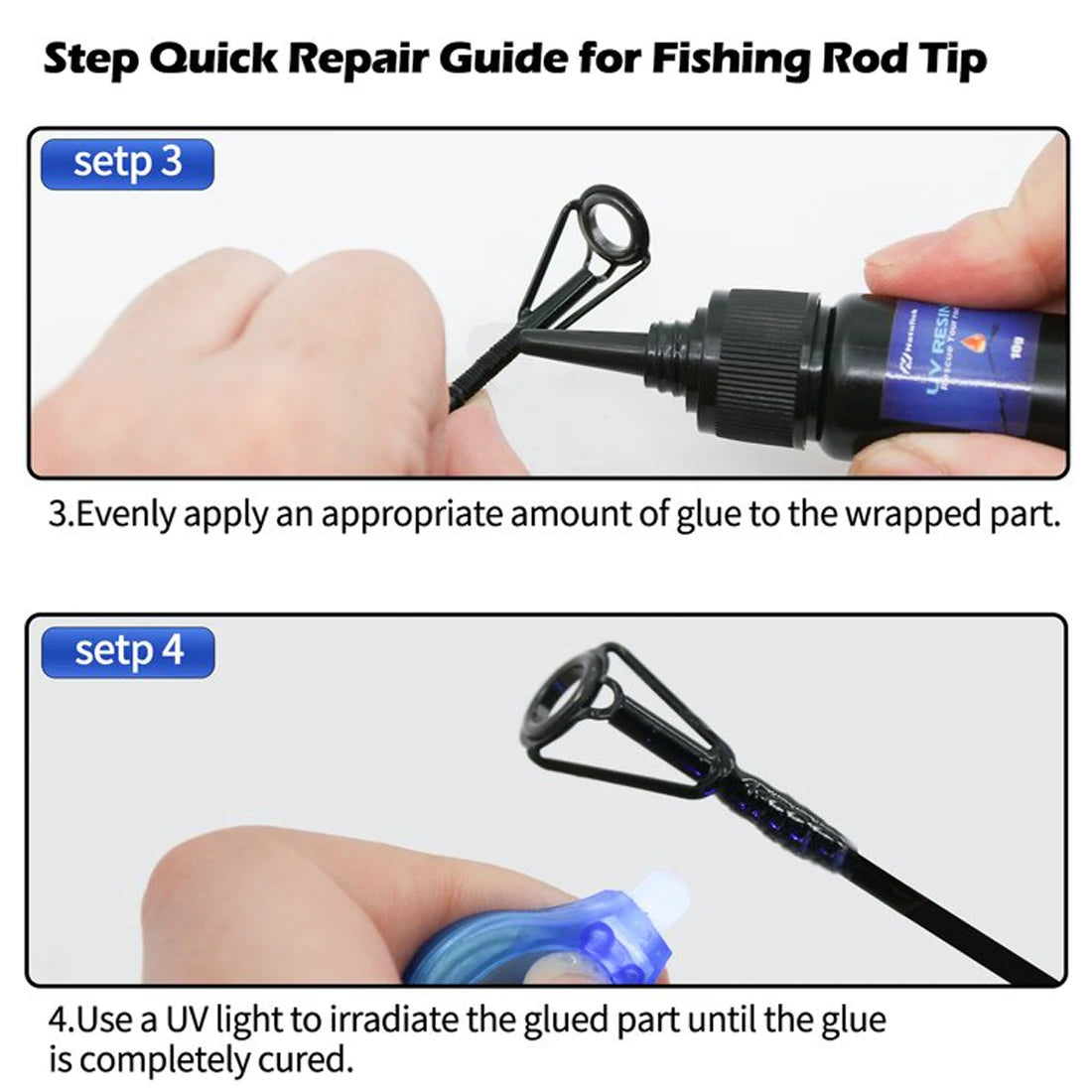 Fishing Rod Tips Repair Kit – 10pcs Replacement Guides
