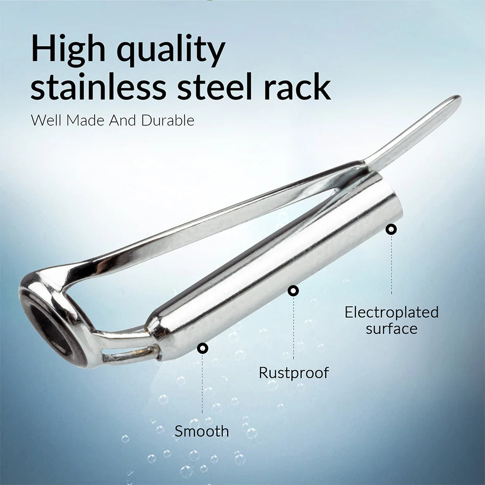50pcs Fishing Rod Top Tip Repair Kit – Stainless Steel 1.2–3.2mm