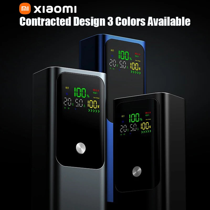 50000mAh Color Screen Power Bank – PD 100W Bidirectional Fast Charging