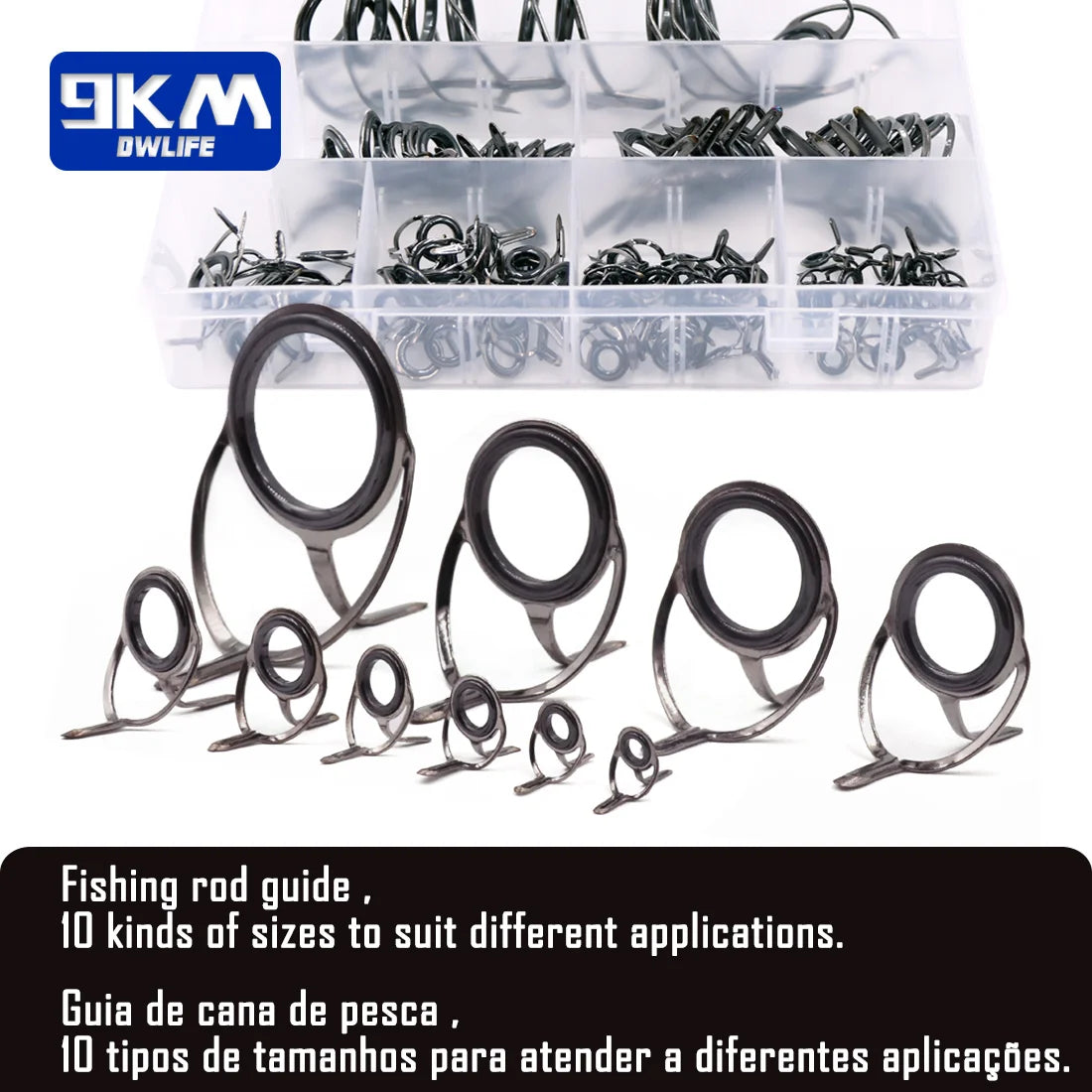 Fishing Rod Guide Repair Kit – 9~200Pcs Stainless Steel with Ceramic Rings