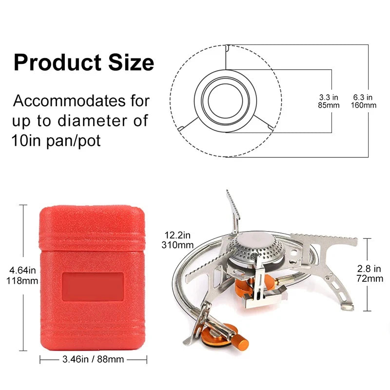 Camping Gas Stove – Portable Folding 3500W Outdoor Backpacking Stove
