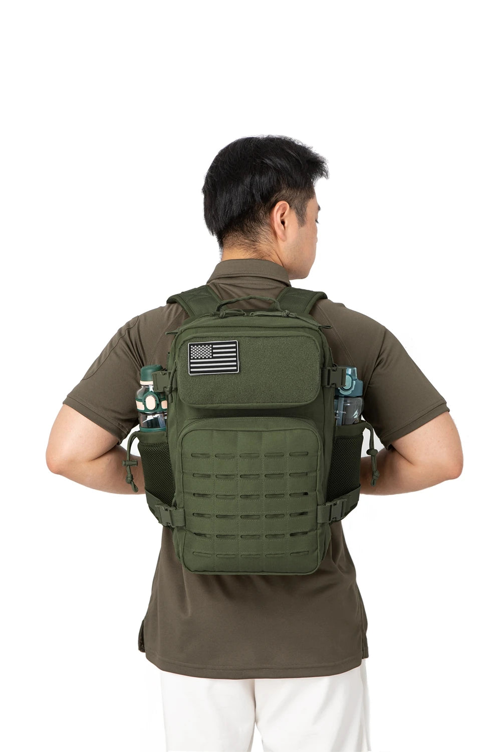 25L Tactical MOLLE Backpack with Bottle Holder