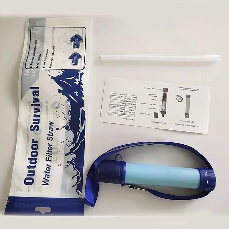 1500L Personal Water Filter Straw – Emergency Survival Outdoor Purifier