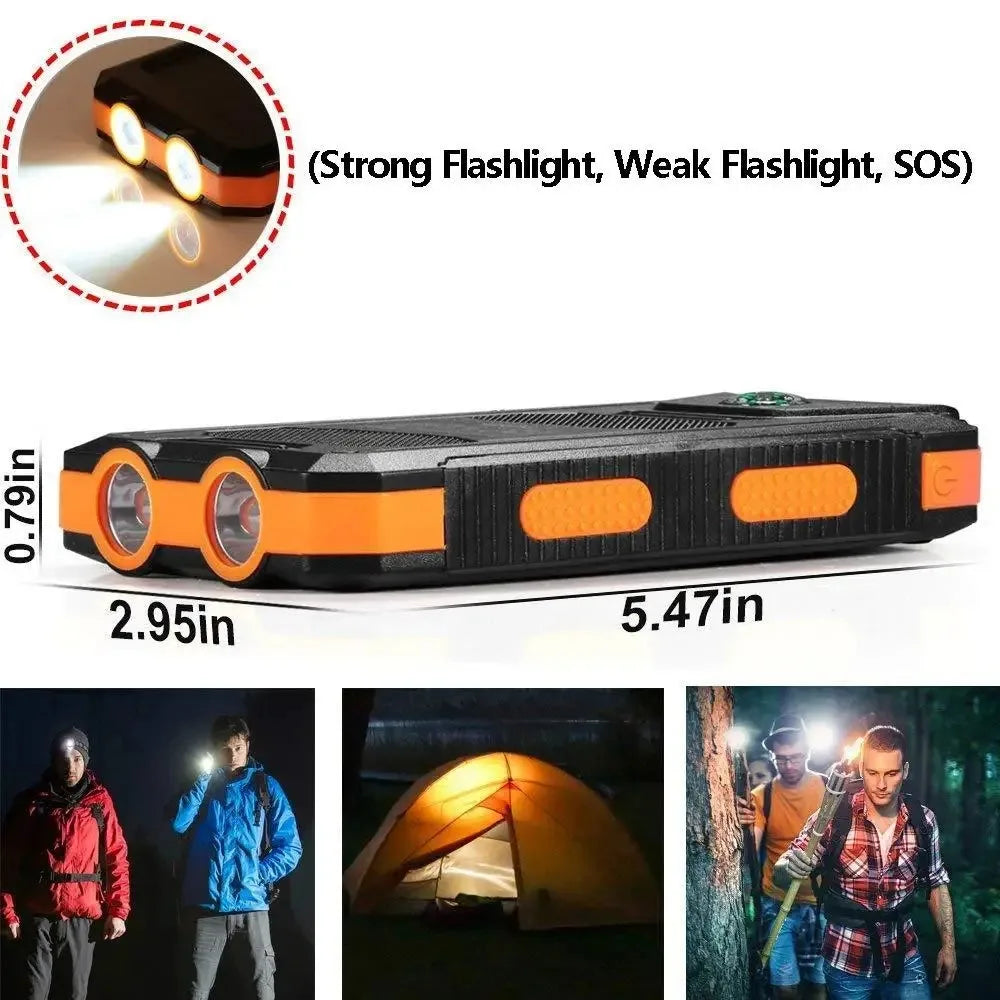 100000mAh Solar Power Bank Fast Charging Waterproof
