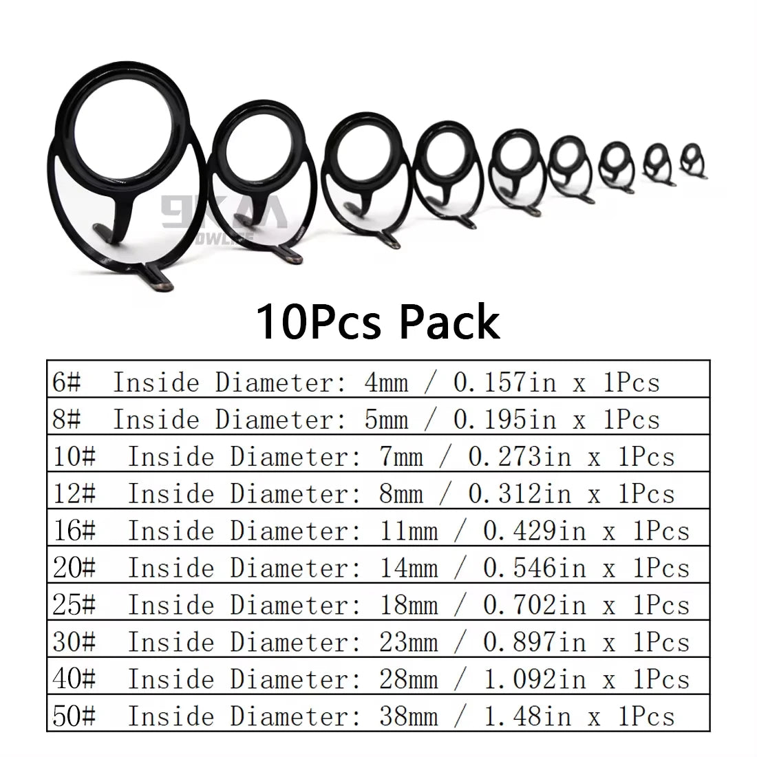 Fishing Rod Guide Repair Kit – 9~200Pcs Stainless Steel with Ceramic Rings
