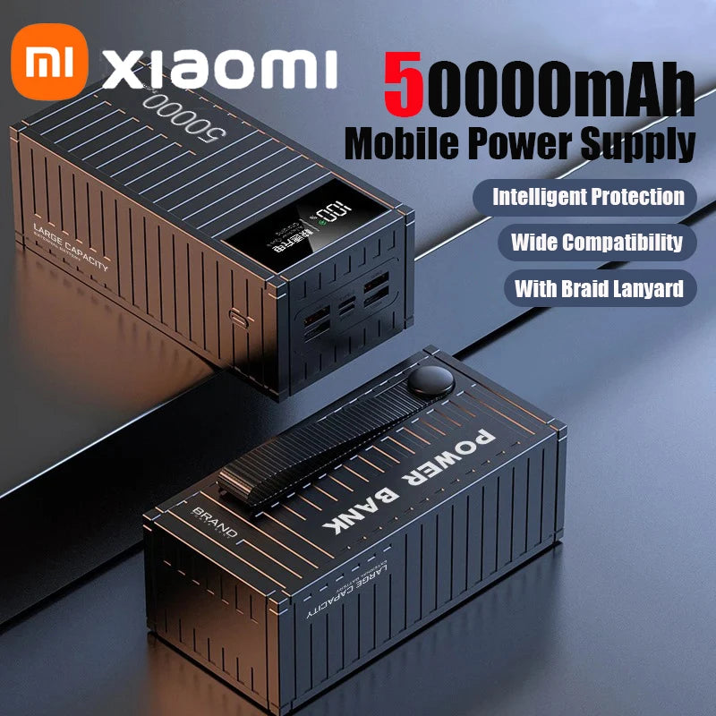 50000mAh Portable Power Bank – 120W Fast Charging, 6 Ports