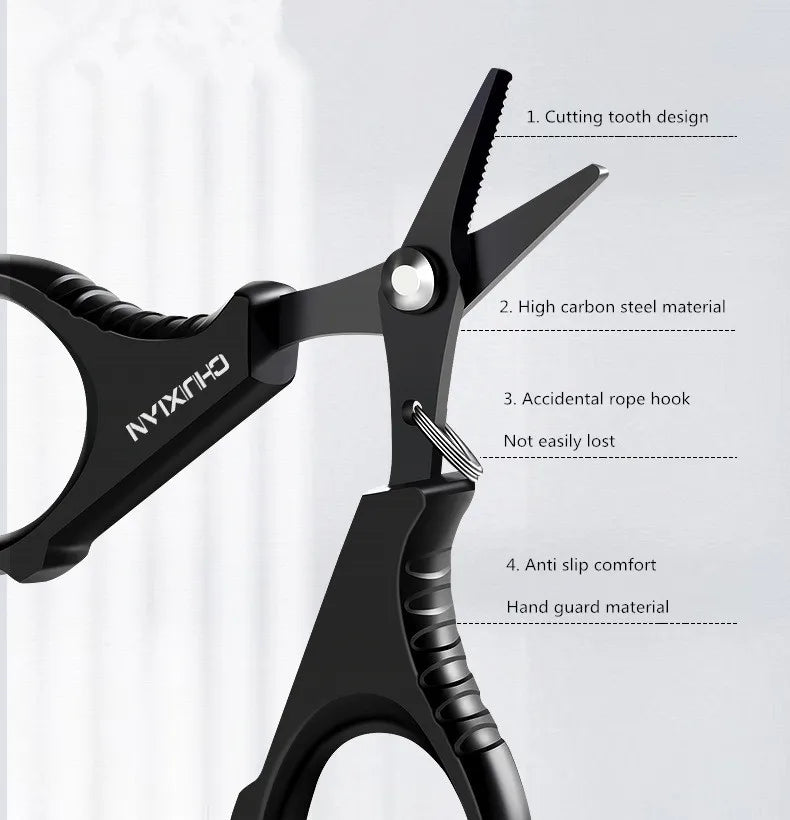 Titanium-Coated Fishing Scissors Pliers – Braided Line Cutter