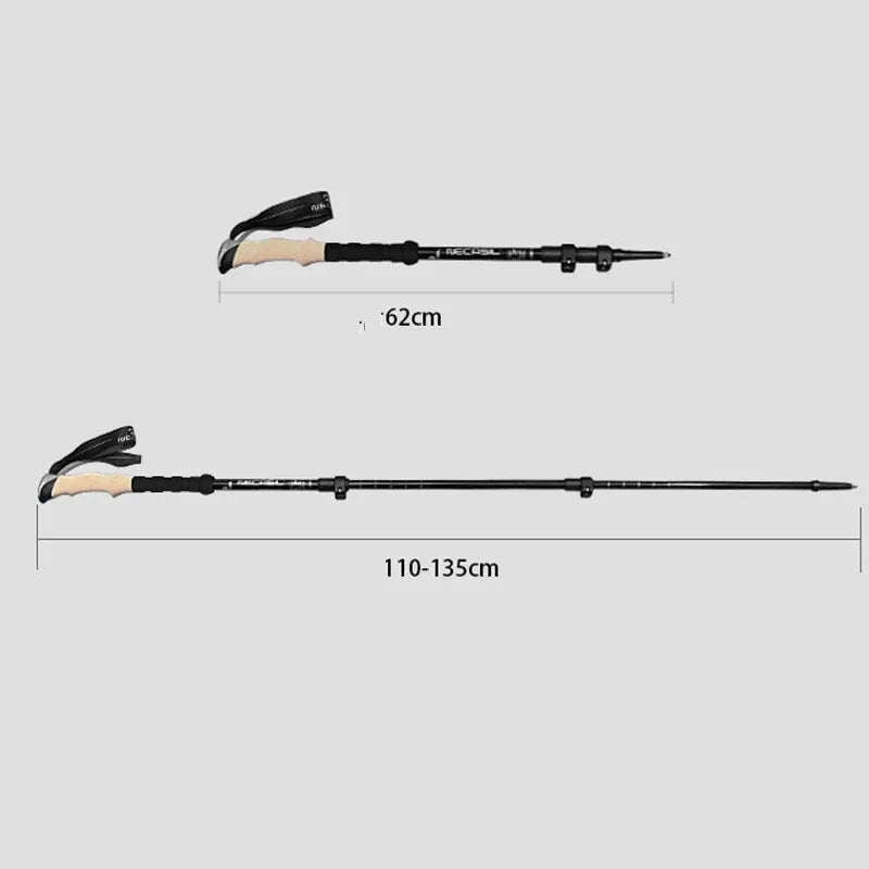 2PCS Trekking Poles – Ultralight Adjustable Hiking Sticks with Quick Lock