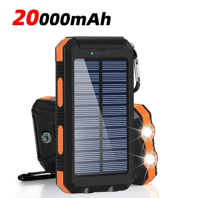 100000mAh Solar Power Bank Fast Charging Waterproof