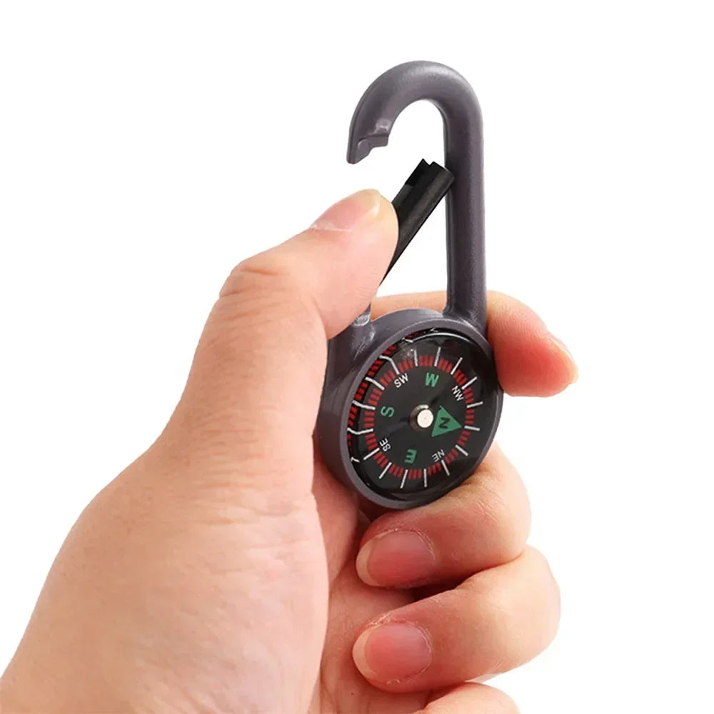 Mini Compass Carabiner Keychain