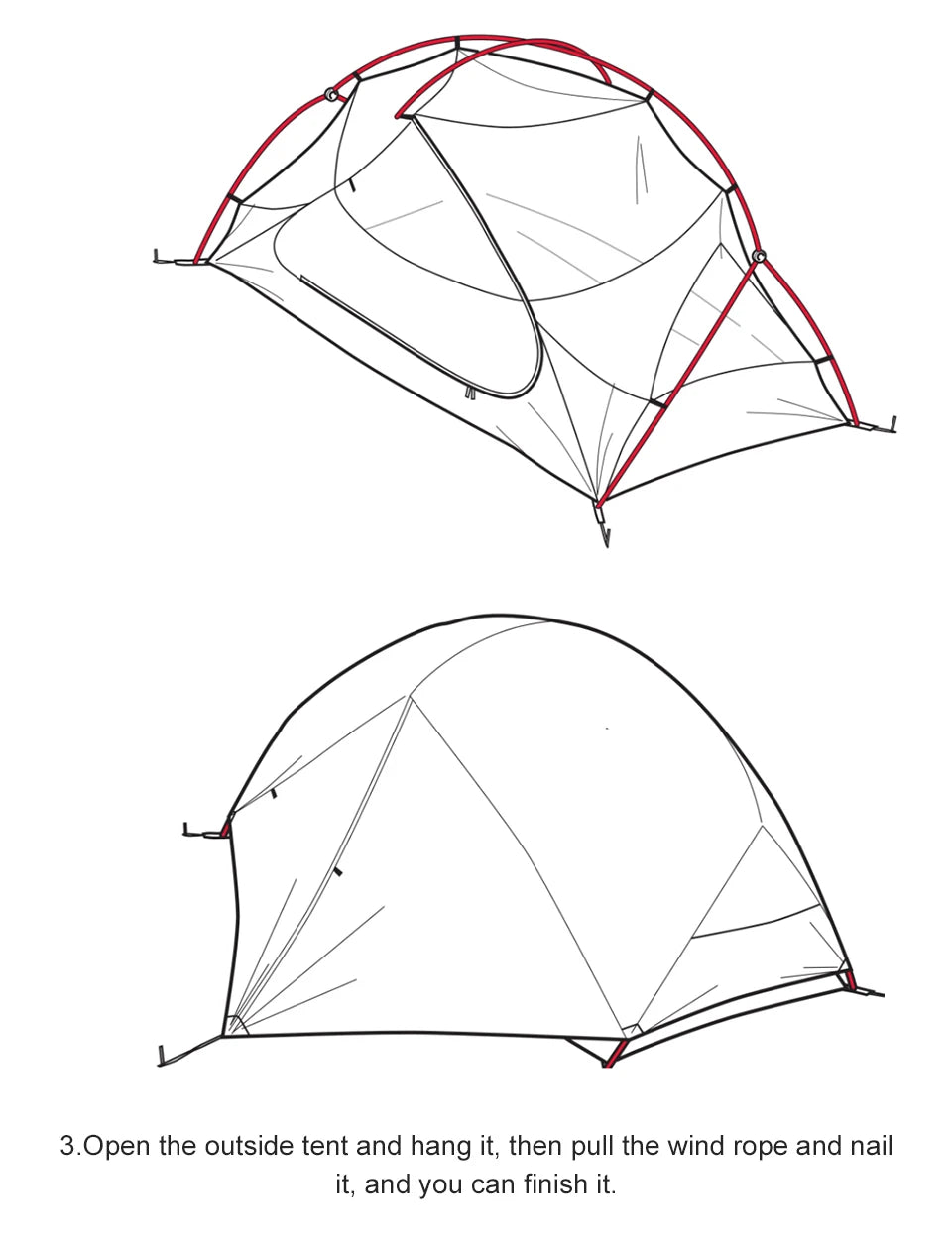 PACOONE Ultralight 20D Nylon Camping Tent