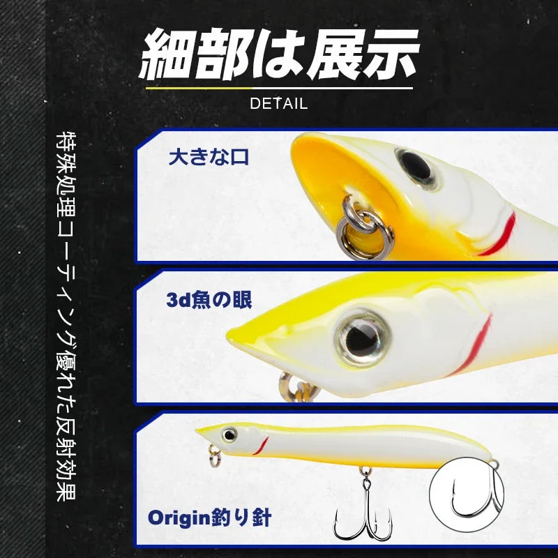TEKNIK Patchinko Popper Fishing Lure – 100mm / 140mm Floating Wobbler