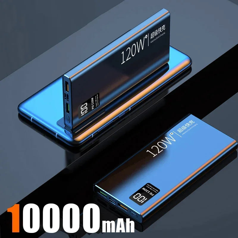 120W 50000mAh Power Bank – High Capacity Fast Charger for iPhone & Samsung