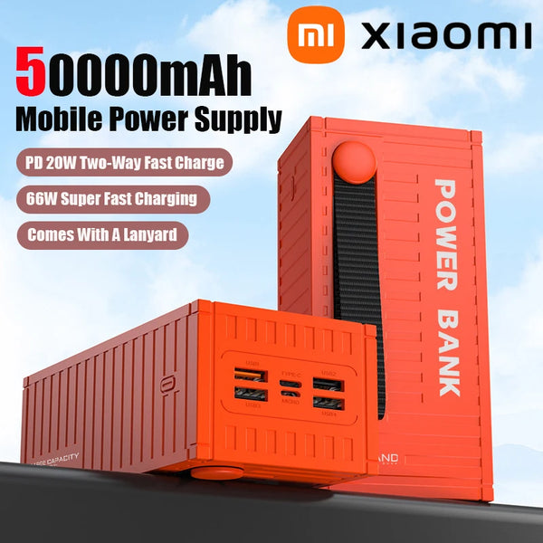 50000mAh Portable Power Bank – 120W Fast Charging, 6 Ports